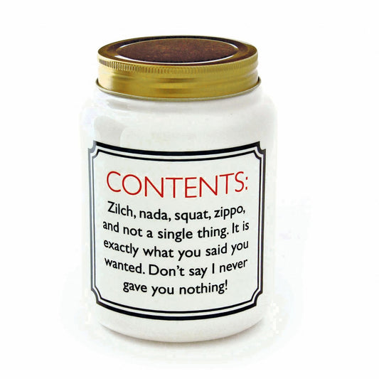 Our Name Is Mud JAR OF NOTHING Funny Ceramic Gift Enesco 4054500