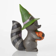Jim Shore HALLOWEEN MASK-ERADE 6012748 Pumpkin Raccoon Figurine