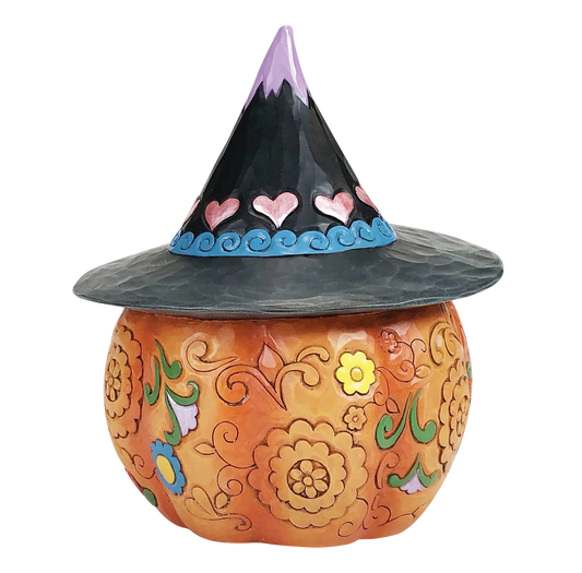 Jim Shore ALL HALLOWS HARVEST 6012753 Day of Dead Halloween LED Pumpkin