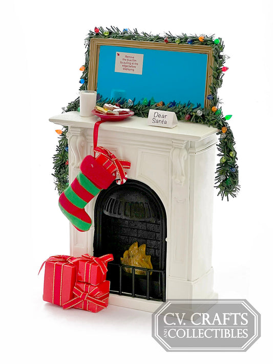 A VISIT FROM ST NICHOLAS Dept 56 Possible Dreams LED Fireplace Santa 6013930