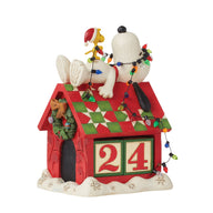 Jim Shore SNOOPY AND WOODSTOCK COUNTDOWN CALENDAR 6015027 Peanuts Advent