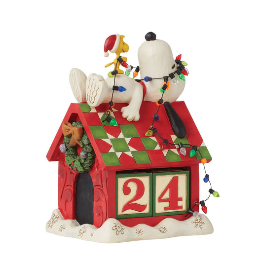 Jim Shore SNOOPY AND WOODSTOCK COUNTDOWN CALENDAR 6015027 Peanuts Advent