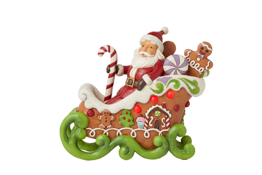 Jim Shore Gingerbread Christmas SHARING SWEET HOLIDAY CHEER 6015409 LED