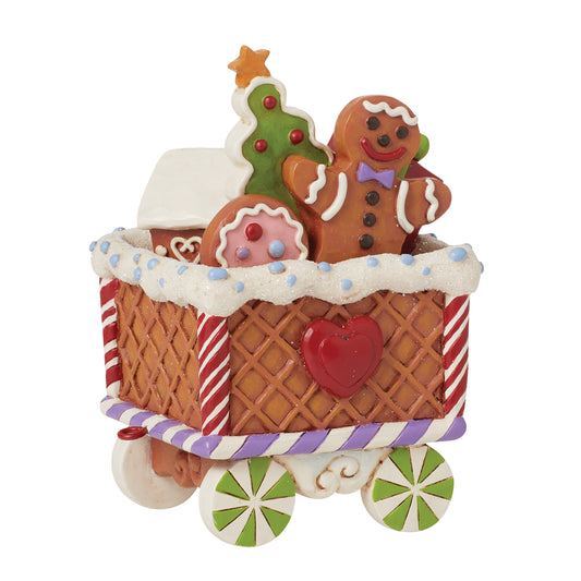 Jim Shore Gingerbread Christmas RAILWAY SURPRISES 6015433 Train Box Car