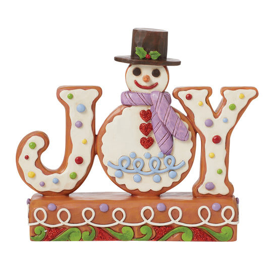 Jim Shore Gingerbread Christmas BAKED WITH JOY 6015434 Icing Snowman