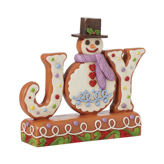 Jim Shore Gingerbread Christmas BAKED WITH JOY 6015434 Icing Snowman