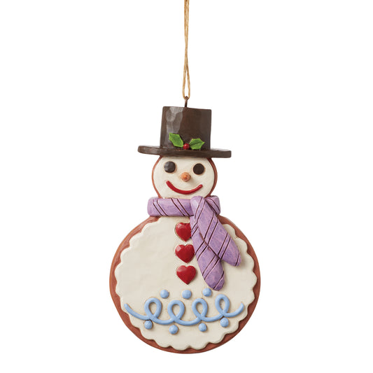 Jim Shore Gingerbread Christmas GINGERBREAD SNOWMAN ORNAMENT 6015439