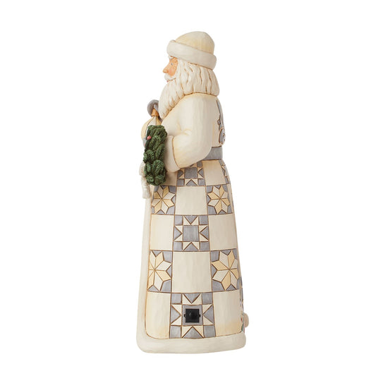 Jim Shore SCENIC SANTA 6015453 White Woodland LED Diorama Christmas Figurine