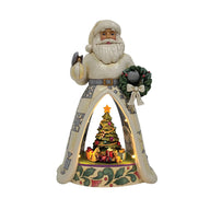 Jim Shore SCENIC SANTA 6015453 White Woodland LED Diorama Christmas Figurine