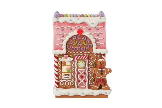 Jim Shore Gingerbread Christmas BAKING SPIRITS BRIGHT 6015519 LED Candy House