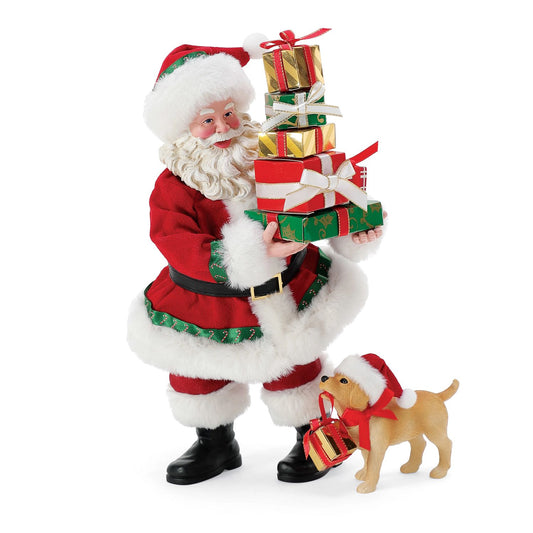 FURRY HELPER Dept 56 Possible Dreams Santa Puppy Christmas 6015861