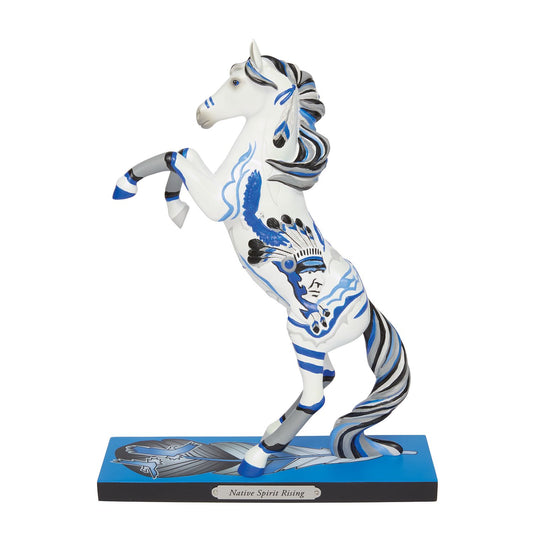 Trail of Painted Ponies Figurine NATIVE SPIRIT RISING 6016392 Blue White Horse