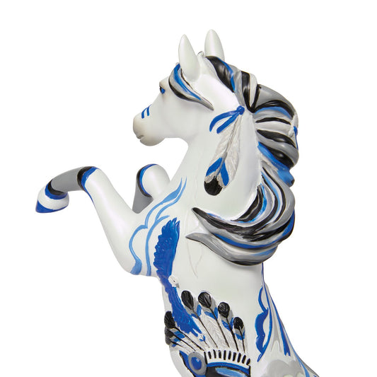 Trail of Painted Ponies Figurine NATIVE SPIRIT RISING 6016392 Blue White Horse