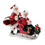 40th ANNIVERSARY RUBY SLEIGH LE Dept 56 Possible Dreams Santa Mrs Claus 6016465