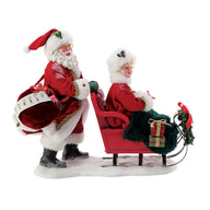 40th ANNIVERSARY RUBY SLEIGH LE Dept 56 Possible Dreams Santa Mrs Claus 6016465