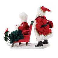 40th ANNIVERSARY RUBY SLEIGH LE Dept 56 Possible Dreams Santa Mrs Claus 6016465