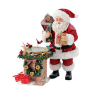 BIRD BATH Dept 56 Possible Dreams Santa Cardinals Wild Birds 6016498