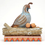 Jim Shore SHADES OF FALL 6016632 Thanksgiving Harvest Leaves Quail Figurine
