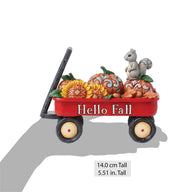 Jim Shore HARVEST HAUL 6016634 Hello Fall Wagon Squirrel Figurine