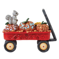 Jim Shore HARVEST HAUL 6016634 Hello Fall Wagon Squirrel Figurine