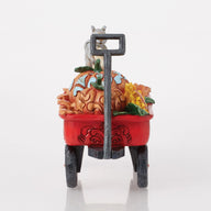 Jim Shore HARVEST HAUL 6016634 Hello Fall Wagon Squirrel Figurine