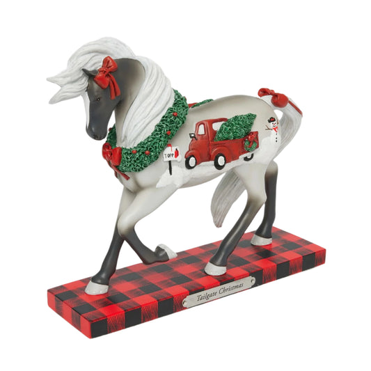 Trail of Painted Ponies Figurine TAILGATE CHRISTMAS 6016945 Wreath Truck Horse