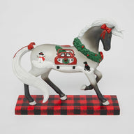 Trail of Painted Ponies Figurine TAILGATE CHRISTMAS 6016945 Wreath Truck Horse Buffalo Plaid