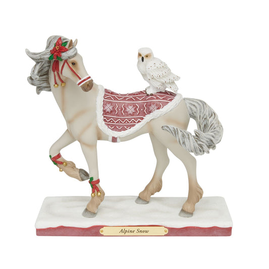 Trail of Painted Ponies Figurine ALPINE SNOW 6016948 Horse White Owl Bells