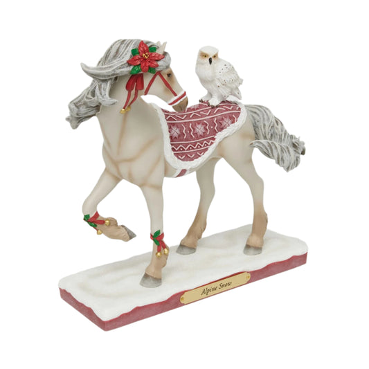 Trail of Painted Ponies Figurine ALPINE SNOW 6016948 Horse White Owl Bells