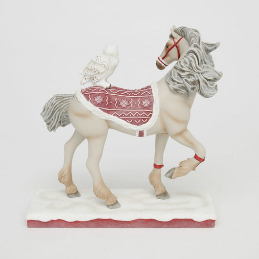 Trail of Painted Ponies Figurine ALPINE SNOW 6016948 Horse White Owl Bells