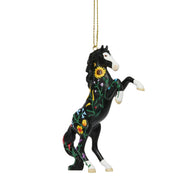Trail of Painted Ponies Ornament WILDFLOWER 6016963 Black Horse Pony Flowers