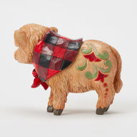 Jim Shore MOO-TI-FUL CHRISTMAS Highland Glen 6017041 Cow Buffalo Plaid Figurine