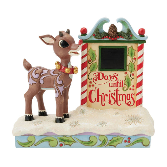 Jim Shore RUDOLPH COUNTDOWN CALENDAR 6017189 Advent Chalkboard