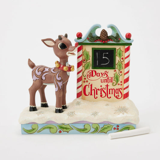 Jim Shore RUDOLPH COUNTDOWN CALENDAR 6017189 Advent Chalkboard