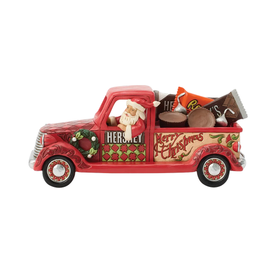 Jim Shore SANTA'S CANDY CARGO 6017218 HERSHEY Chocolate Truck Figurine
