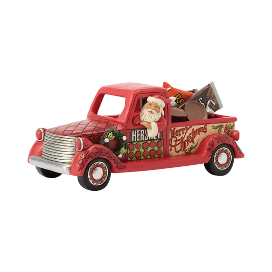 Jim Shore SANTA'S CANDY CARGO 6017218 HERSHEY Chocolate Truck Figurine