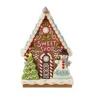 Jim Shore LIFE IS WHAT YOU BAKE IT Gingerbread Sweet Shop LED Figurine