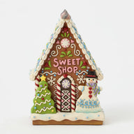 Jim Shore LIFE IS WHAT YOU BAKE IT Gingerbread Sweet Shop LED Figurine