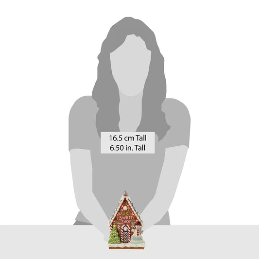 Jim Shore LIFE IS WHAT YOU BAKE IT Gingerbread Sweet Shop LED Figurine