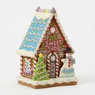 Jim Shore LIFE IS WHAT YOU BAKE IT Gingerbread Sweet Shop LED Figurine