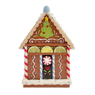 Jim Shore WISHING YOU A SWEET CHRISTMAS Gingerbread Toy Shop LED Figurine