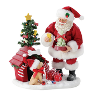 PUPPY'S CHRISTMAS Dept 56 Possible Dreams Santa Dog Gifts 6017815 Customizable