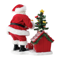 PUPPY'S CHRISTMAS Dept 56 Possible Dreams Santa Dog Gifts 6017815 Customizable