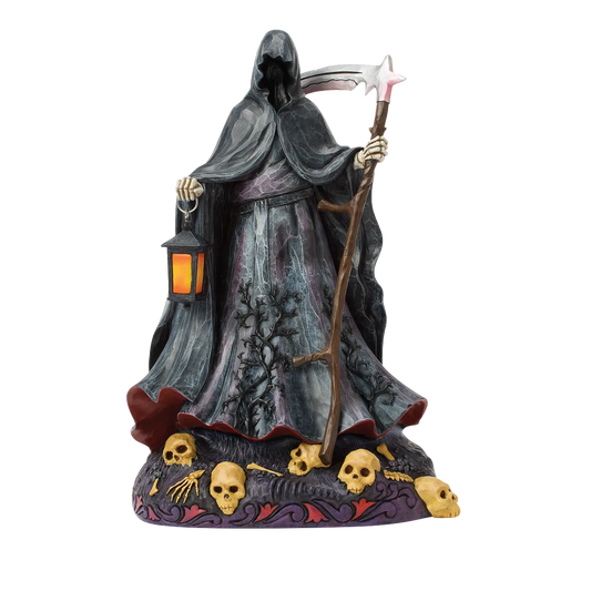 Jim Shore HAUNTED NIGHTS EQUAL MANY FRIGHTS 6018086 Halloween Grim Reaper Figurine