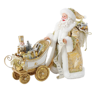 GRAND ENTRANCE Dept 56 Possible Dreams Gold Santa Sleigh Figurine 6018266