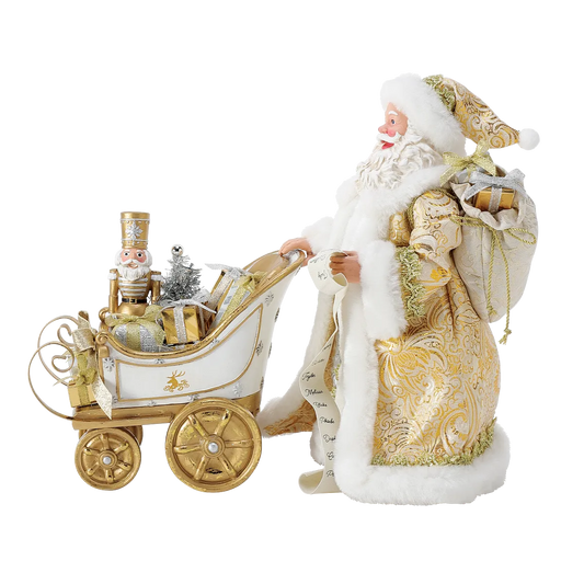 GRAND ENTRANCE Dept 56 Possible Dreams Gold Santa Sleigh Figurine 6018266