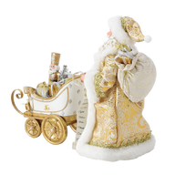 GRAND ENTRANCE Dept 56 Possible Dreams Gold Santa Sleigh Figurine 6018266
