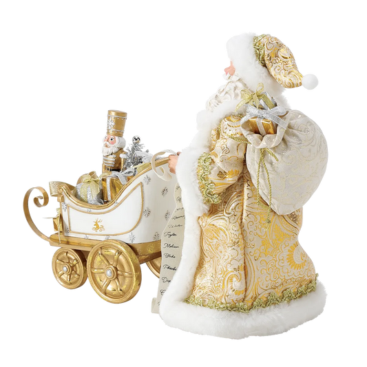 GRAND ENTRANCE Dept 56 Possible Dreams Gold Santa Sleigh Figurine 6018266