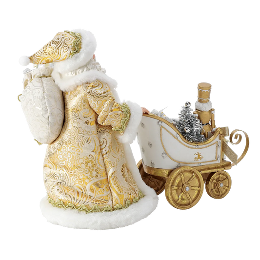 GRAND ENTRANCE Dept 56 Possible Dreams Gold Santa Sleigh Figurine 6018266