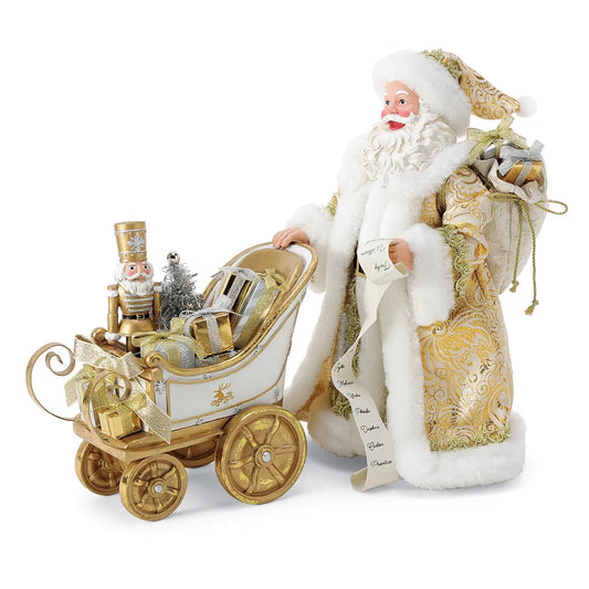 GRAND ENTRANCE Dept 56 Possible Dreams Gold Santa Sleigh Figurine 6018266